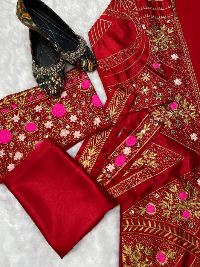 LG 1813 Stain Silk Patiyala Readymade Suits Wholesale Market in Surat